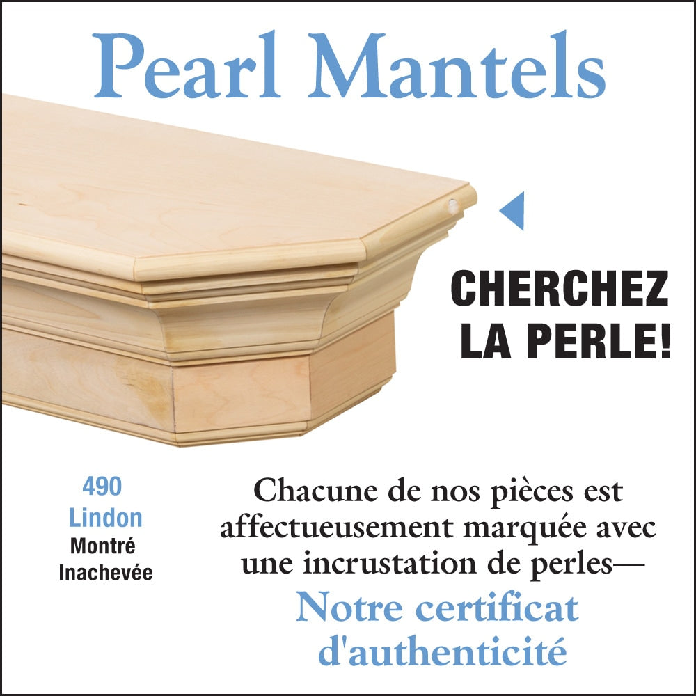 L'étagère ou la tablette de cheminée Lindon de 60 po non finie