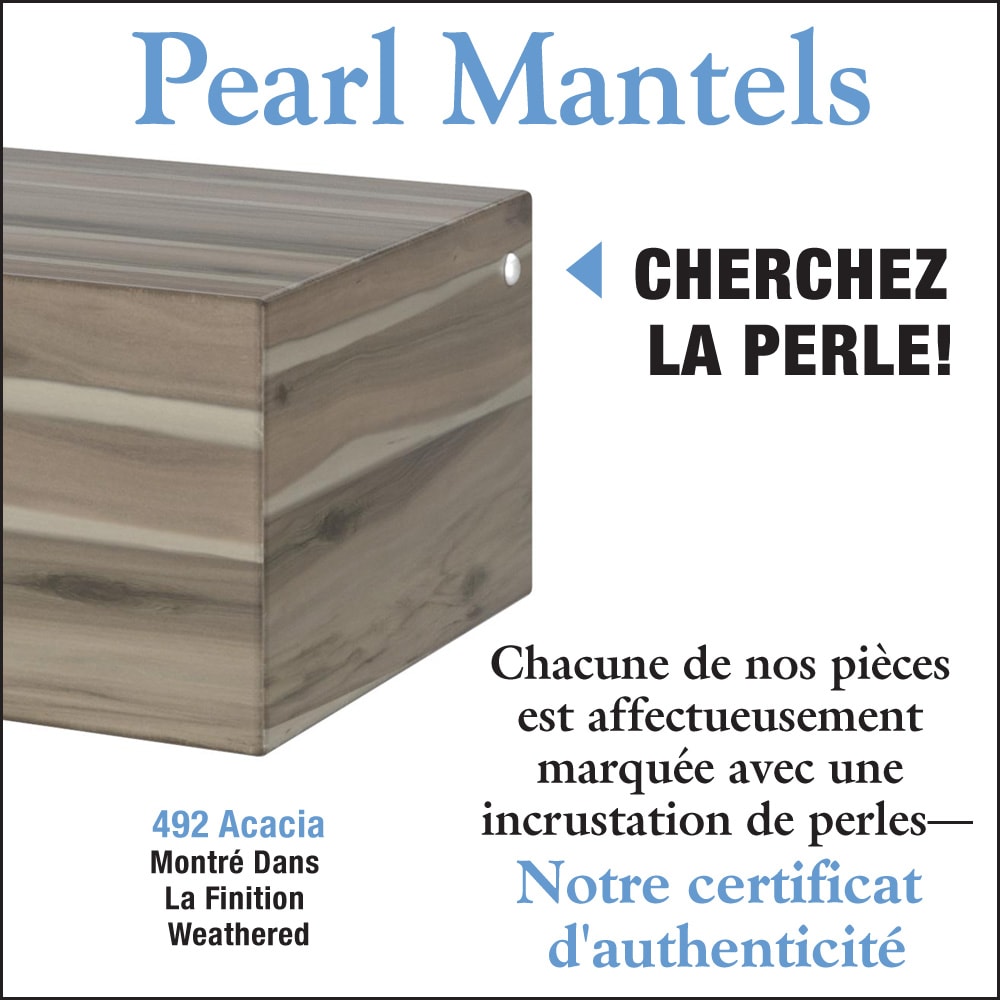 Acacia 48" Shelf or Mantel Shelf with Weathered Gray Finish and Natural Distressing