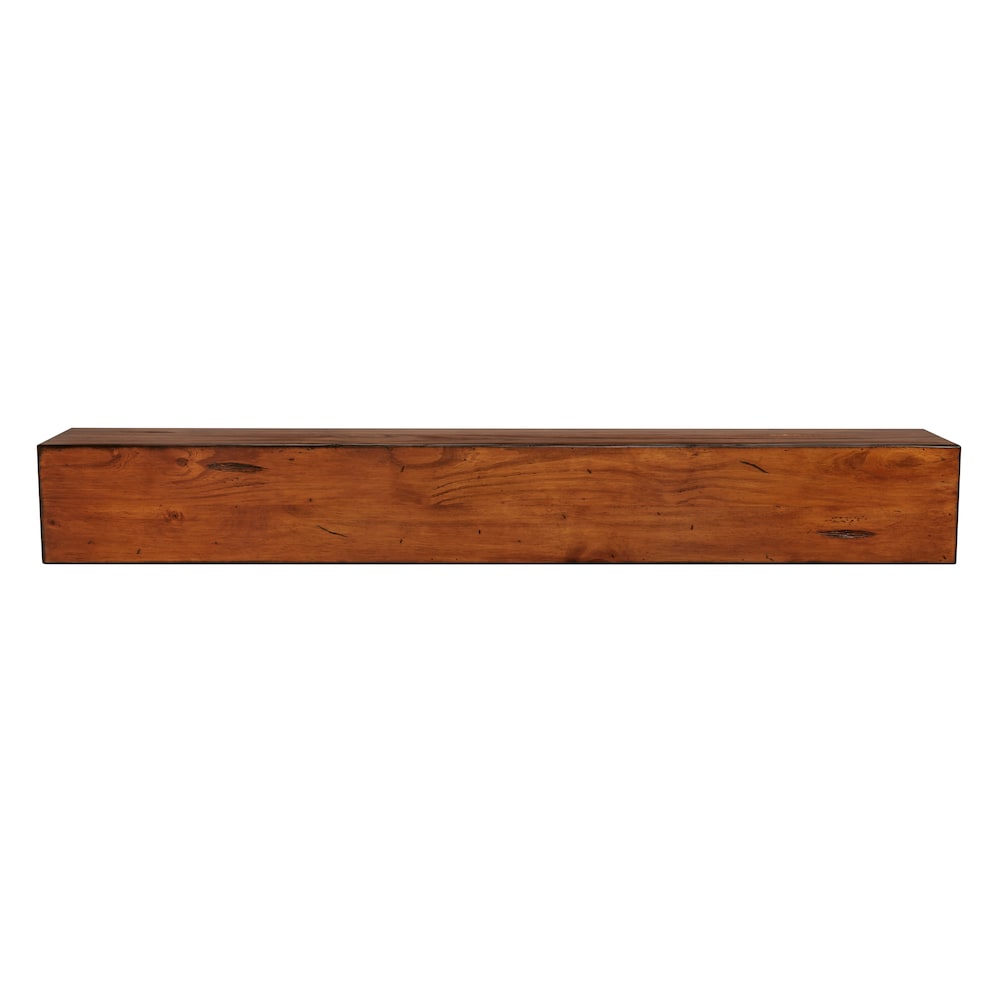 Étagère ou étagère de cheminée Lexington 72" avec finition vieillie rustique moyenne