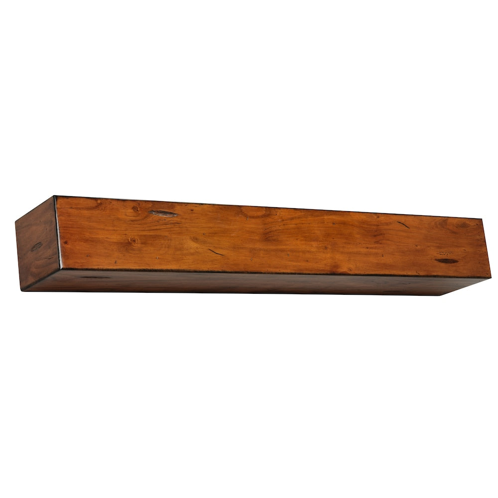 Étagère ou étagère de cheminée Lexington 72" avec finition vieillie rustique moyenne