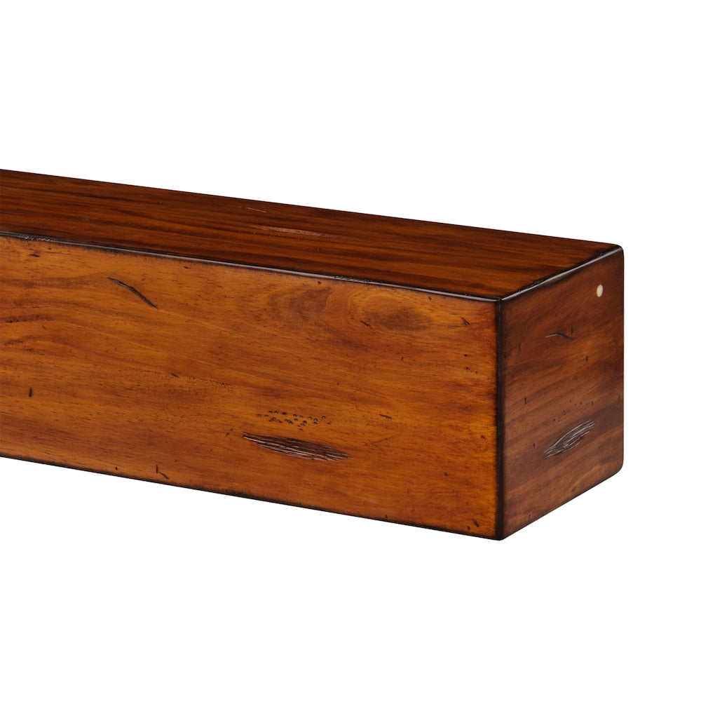 Étagère ou étagère de cheminée Lexington 72" avec finition vieillie rustique moyenne