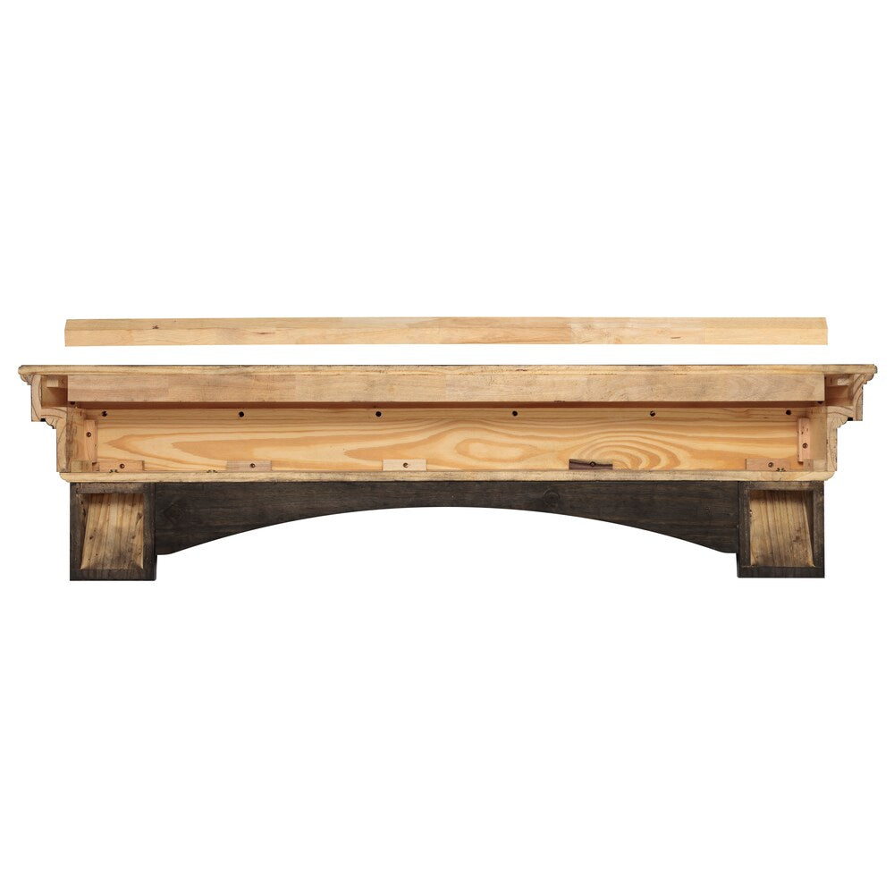 Étagère de cheminée Celeste de 48 po, finition expresso