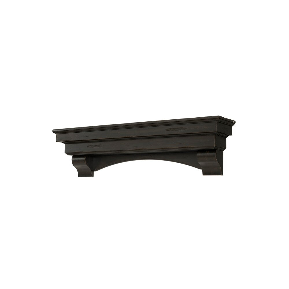 Étagère de cheminée Celeste de 48 po, finition expresso