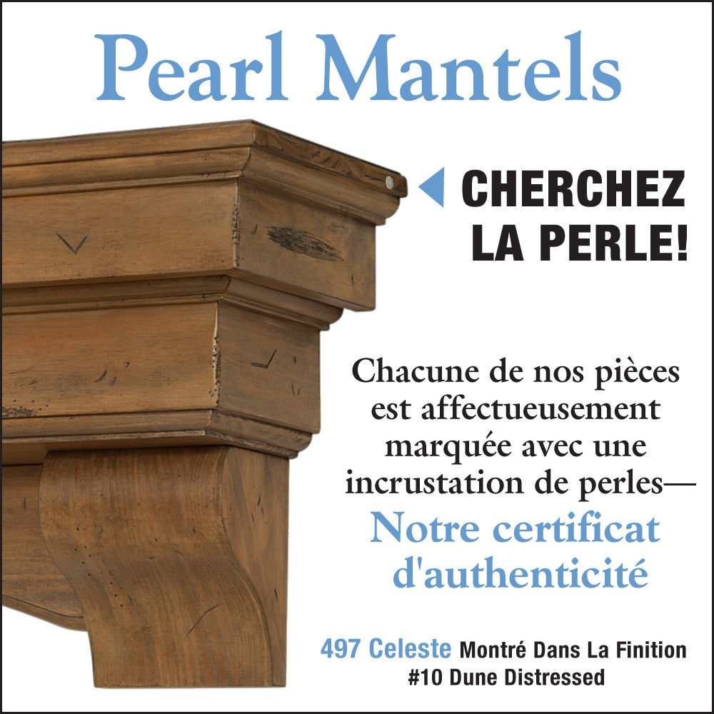 Étagère de cheminée Celeste 60" finition dune