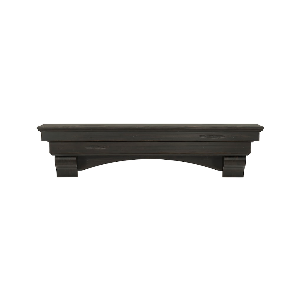 Étagère de cheminée Celeste de 60 po, finition expresso