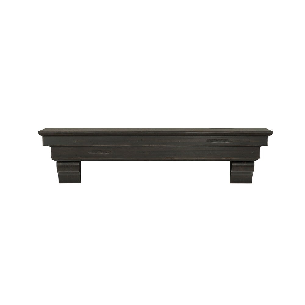 Étagère de cheminée Celeste de 60 po, finition expresso