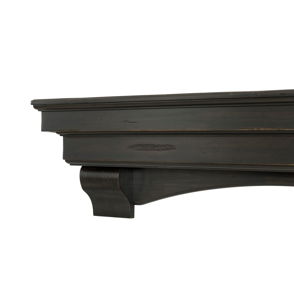 Étagère de cheminée Celeste de 60 po, finition expresso