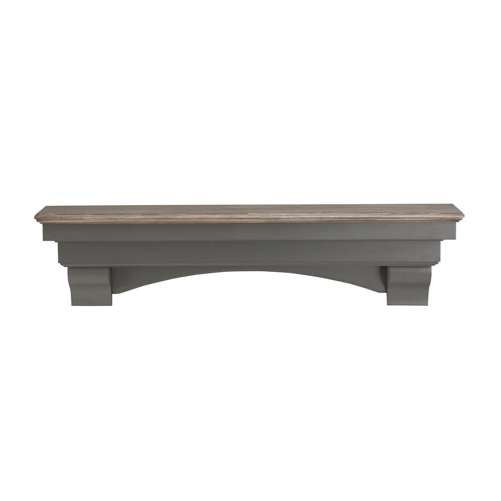 Étagère ou étagère de cheminée Hadley 48" avec finition vieillie Cottage