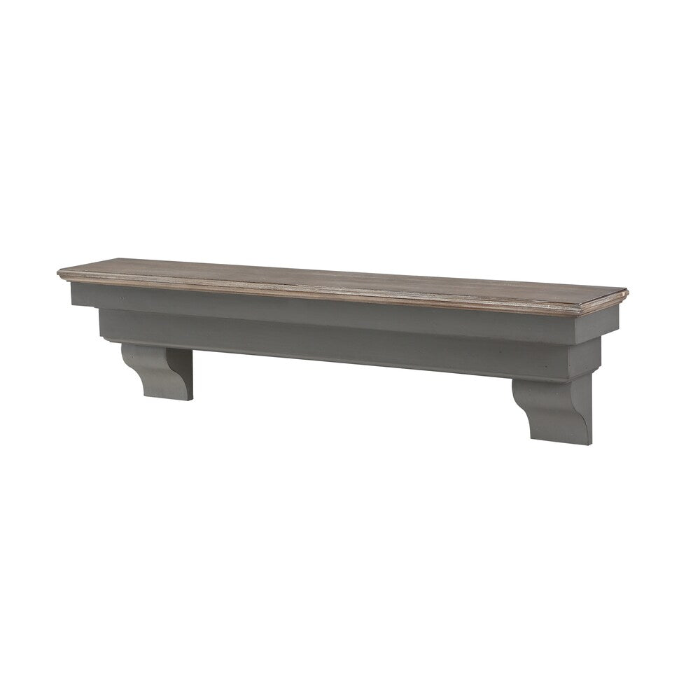 L'étagère ou étagère de cheminée Hadley 60" au fini vieilli Cottage