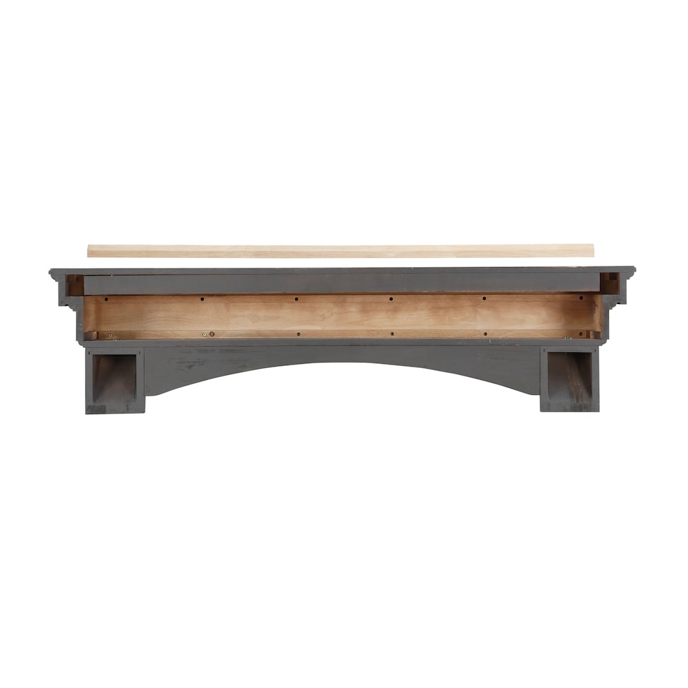 L'étagère ou étagère de cheminée Hadley 60" au fini vieilli Cottage
