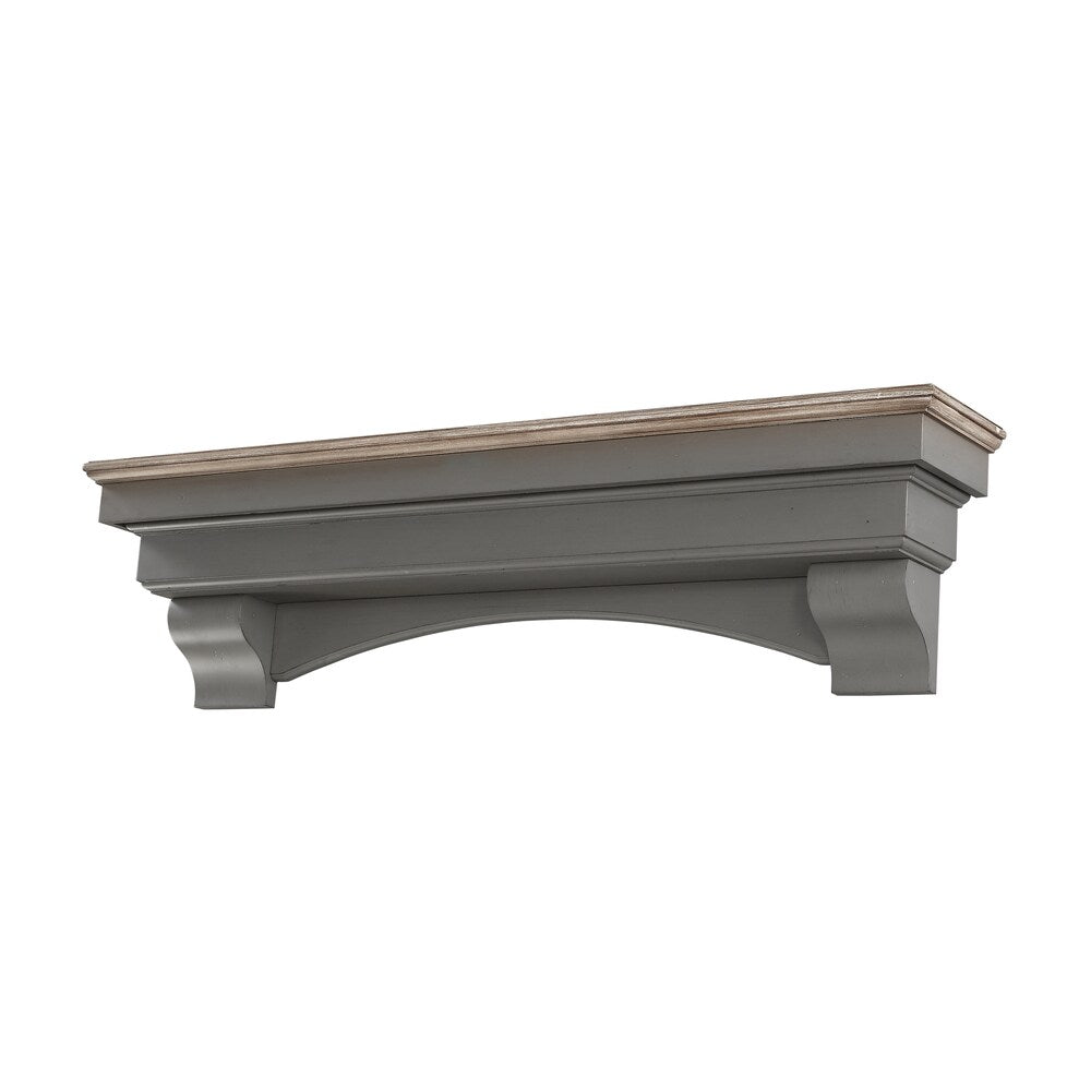 L'étagère ou étagère de cheminée Hadley 60" au fini vieilli Cottage