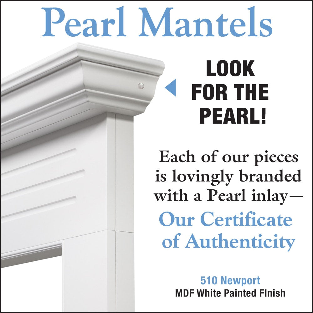 The Newport  48" Fireplace Mantel MDF White Paint