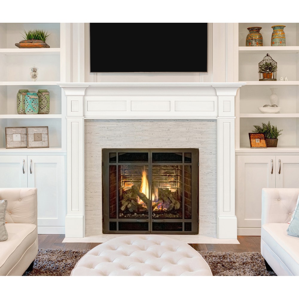 Le manteau de cheminée Jim 48" MDF peinture blanche