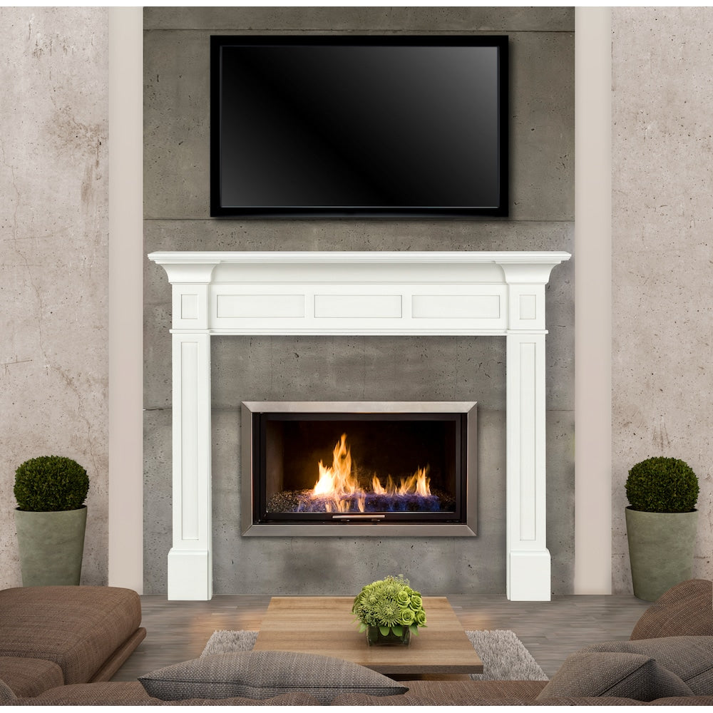 Le manteau de cheminée Jim 48" MDF peinture blanche