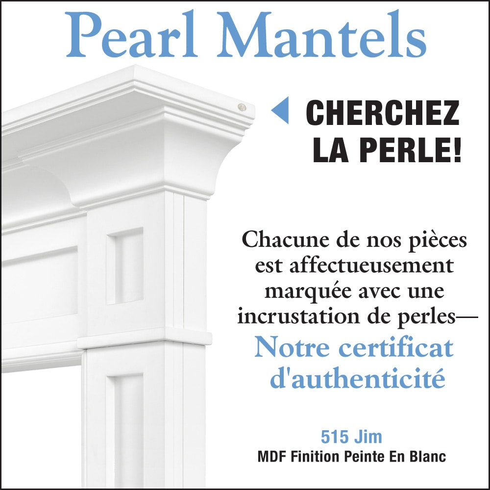 Le manteau de cheminée Jim 48" MDF peinture blanche