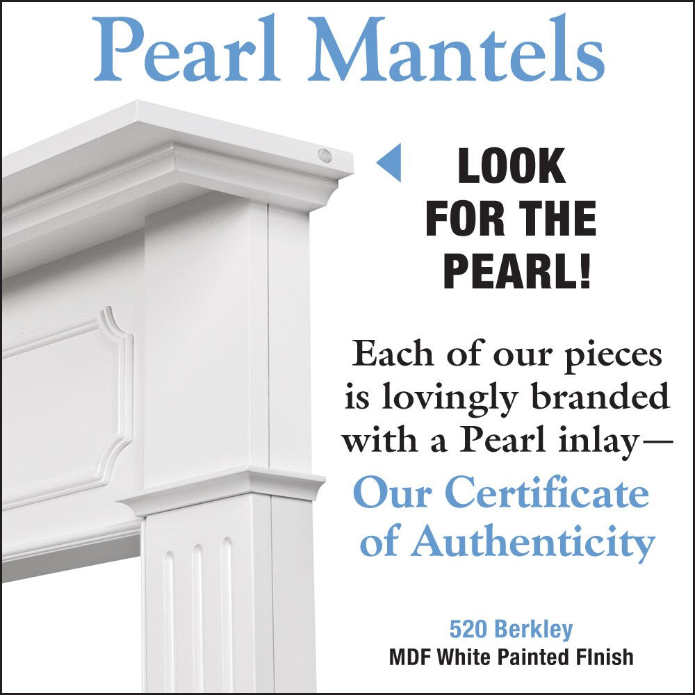 The Berkley 48" Fireplace Mantel MDF White Paint