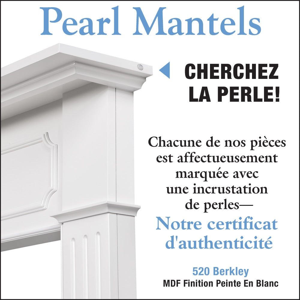 The Berkley 48" Fireplace Mantel MDF White Paint