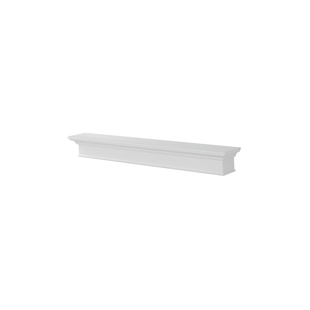L'étagère ou étagère de cheminée Henry 48" MDF peinture blanche