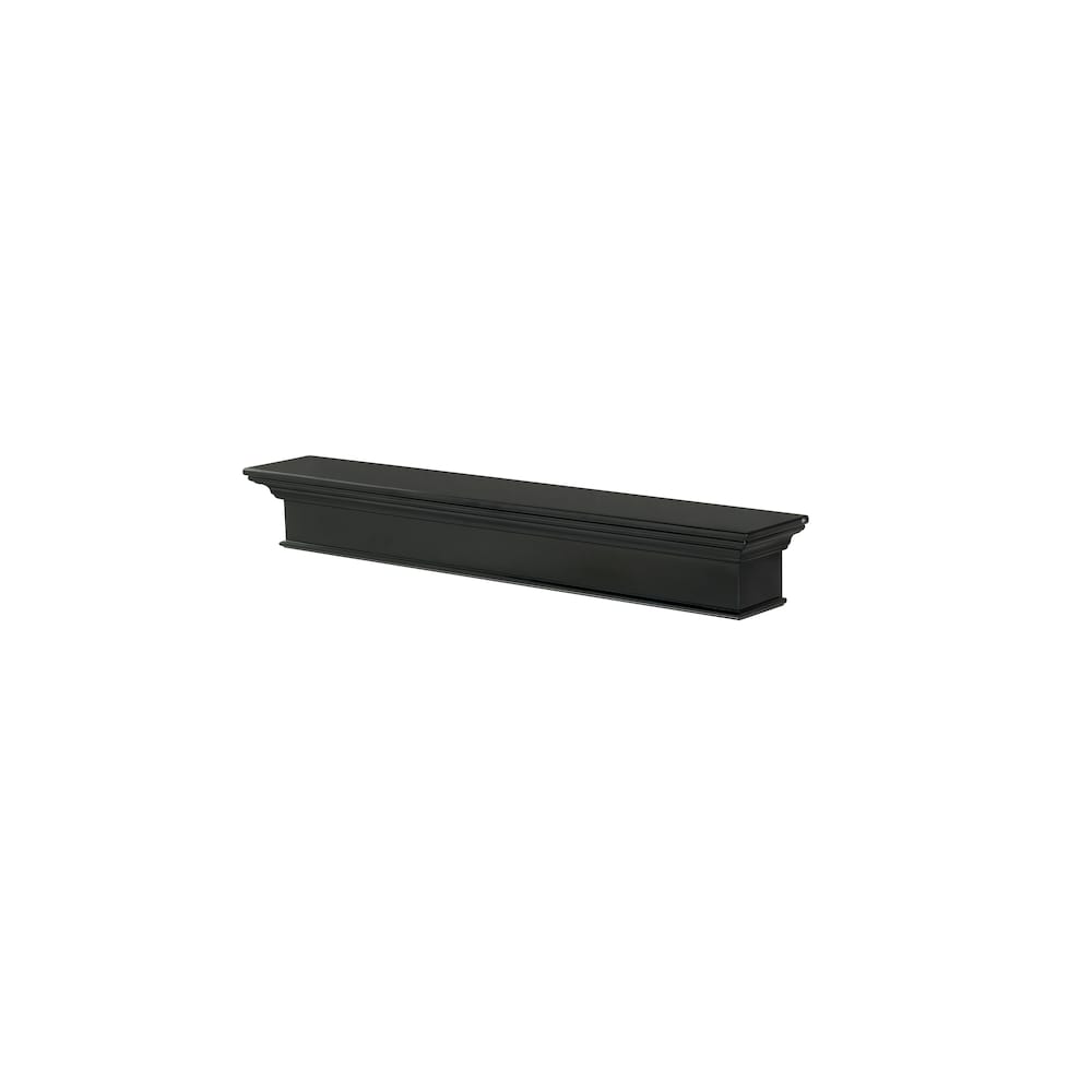 L'étagère ou étagère de cheminée Henry 48" en MDF avec peinture noire