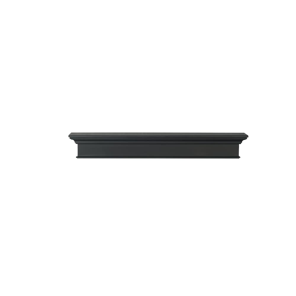 L'étagère ou étagère de cheminée Henry 48" en MDF avec peinture noire