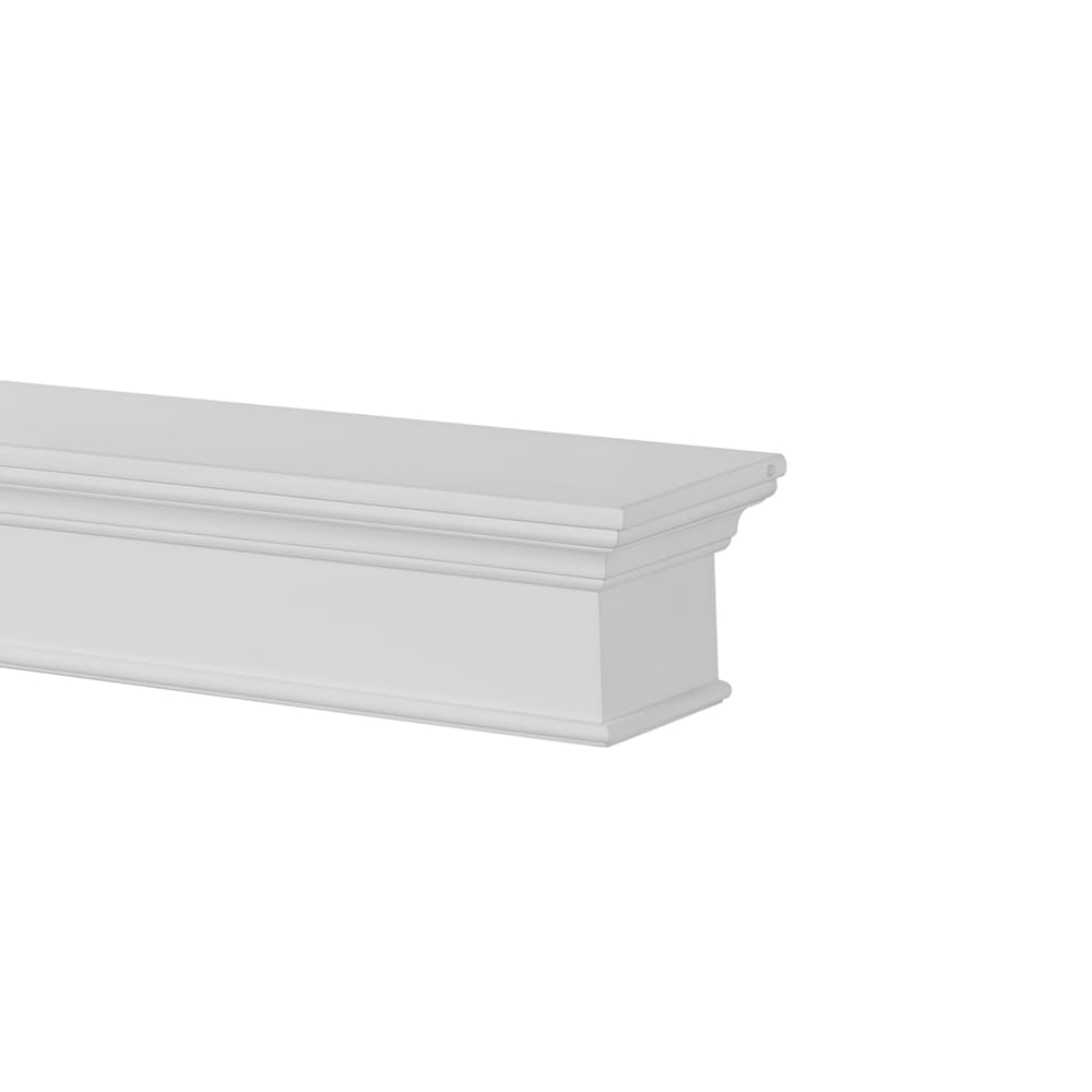 L'étagère ou la tablette de cheminée Henry 60" MDF peinture blanche