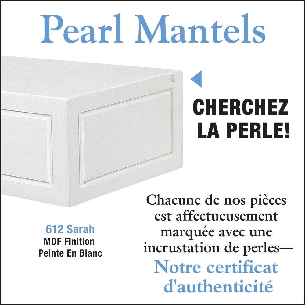 L'étagère Sarah 72" ou l'étagère de cheminée MDF peinture blanche