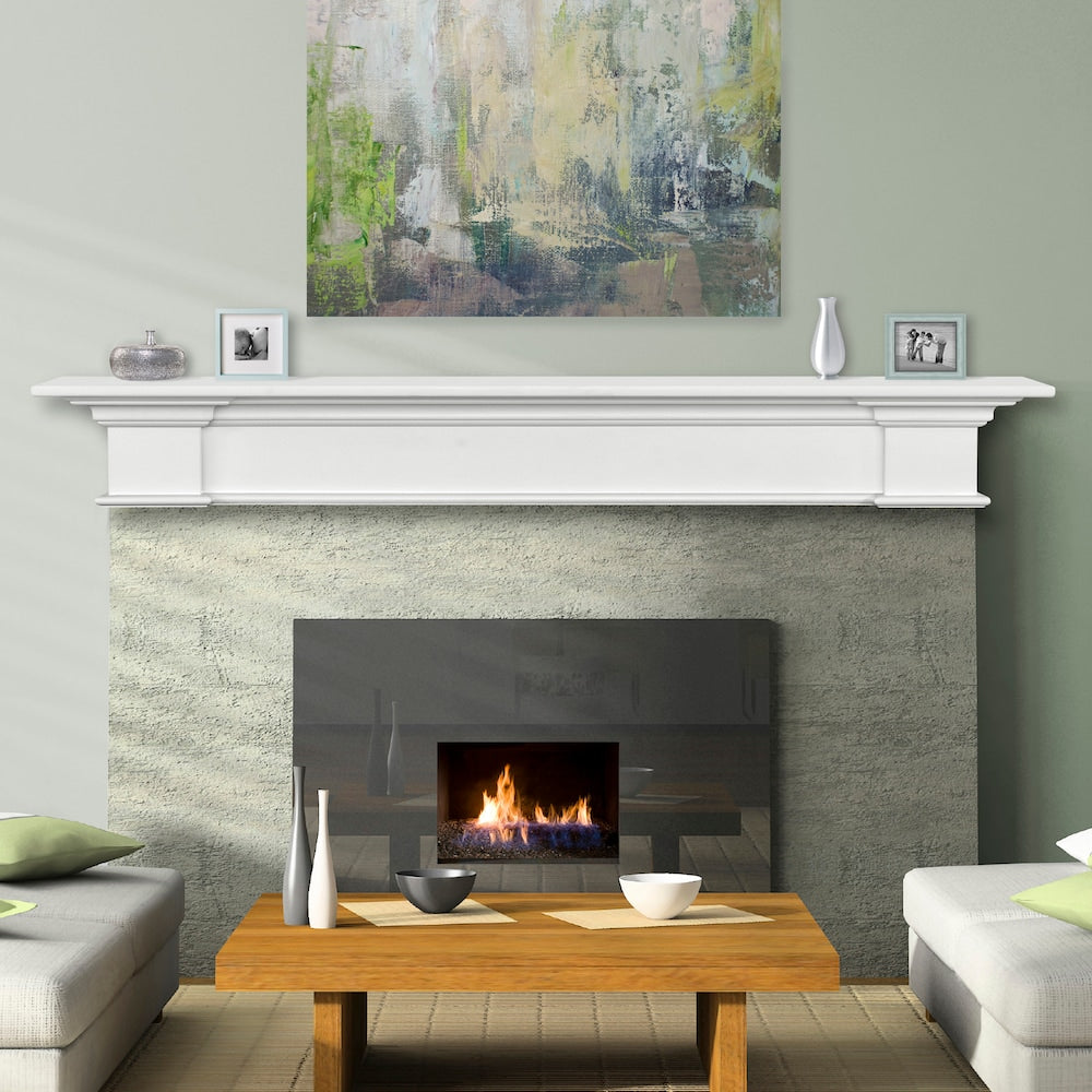The Shepherd Tablette de cheminée 48" MDF Peinture Blanche