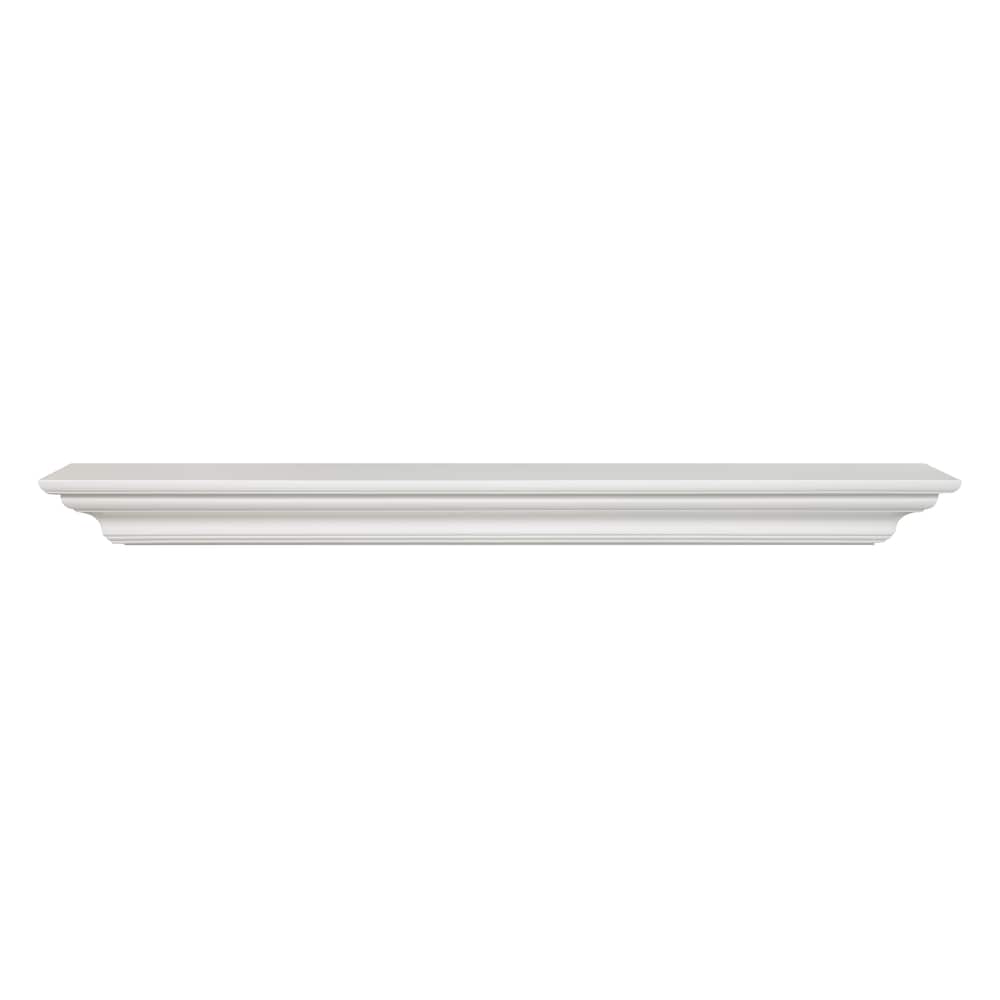 L'étagère ou la tablette de cheminée Crestwood de 60 po MDF peinture blanche