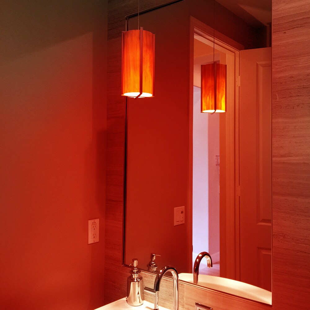 Ampoule LED à filament à intensité variable en verre transparent rouge de 4,5 W à culot E26 A19 (lot de 6)