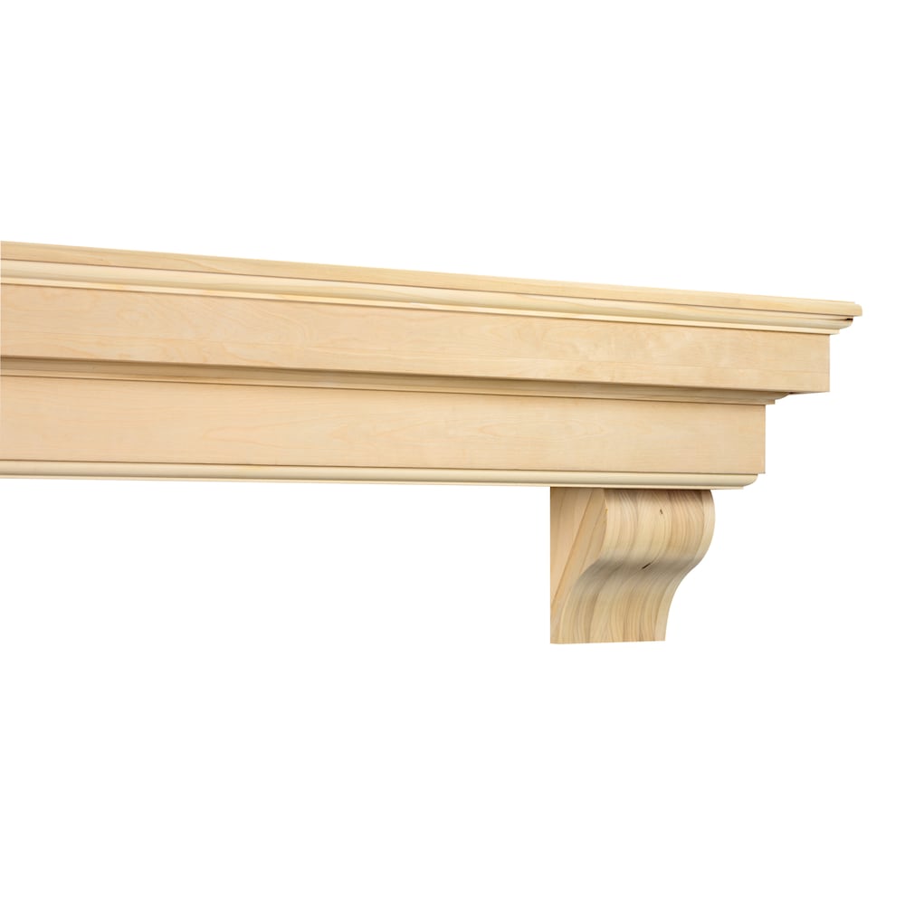 L'étagère ou étagère de cheminée Auburn 60" non finie