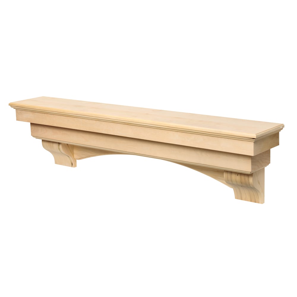 L'étagère ou étagère de cheminée Auburn 60" non finie