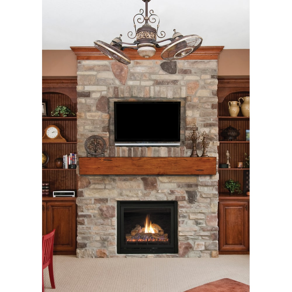 L'étagère ou étagère de cheminée Lexington 72" rustique vieillie non finie