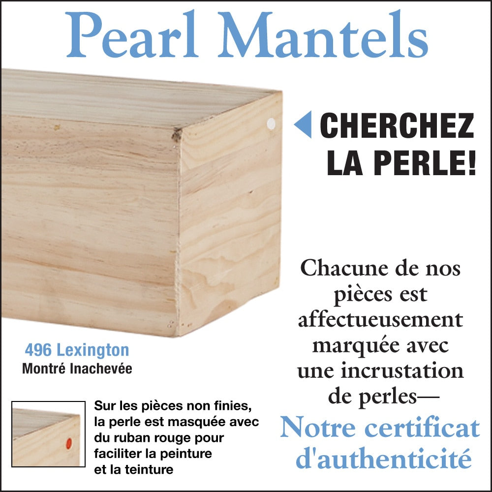 L'étagère ou étagère de cheminée Lexington 72" rustique vieillie non finie