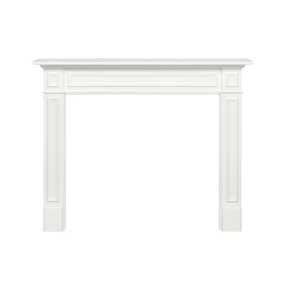Le manteau de cheminée Mike 48" en MDF peint en blanc