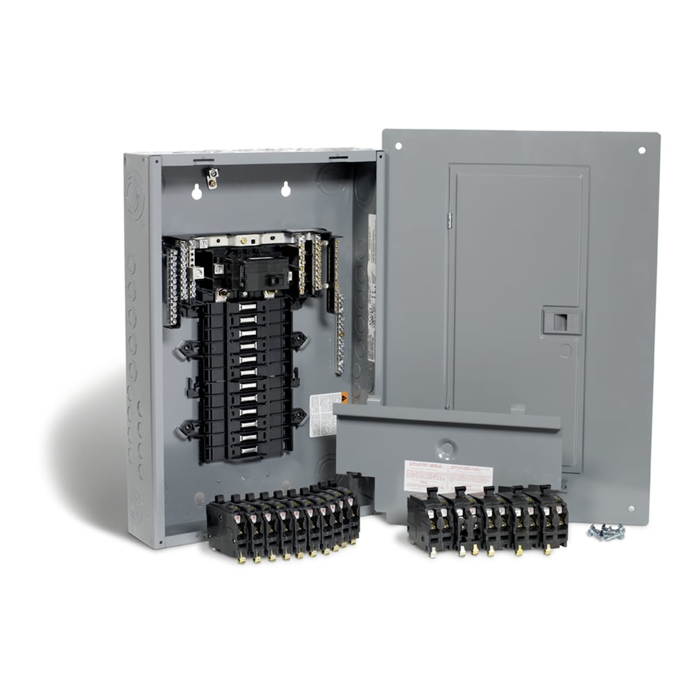 100 Amp, 24 Spaces 48 Circuits Maximum QwikPak Panel Package with Breakers | QP24100 Replacement