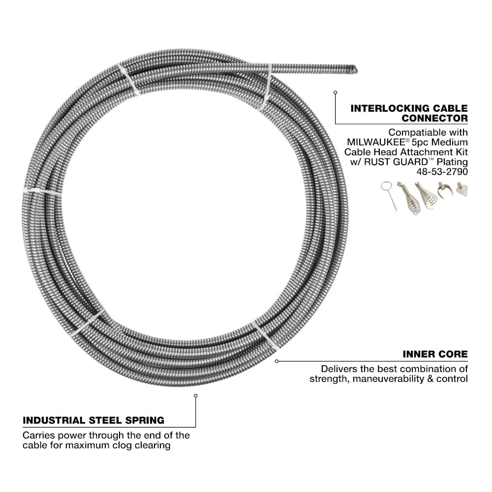 1/2 Inch x 75 Foot Inner Core Cable