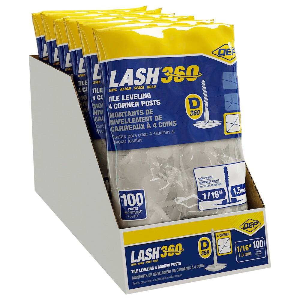 LASH360 1/16 in. Tile Leveling 4-Corner Stems (100 Pack)