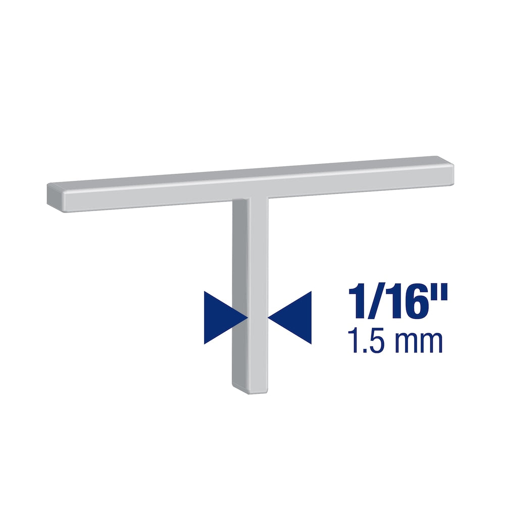 Entretoises pour carrelage en T de 1/16 po, 300 pièces