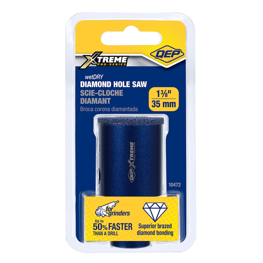 WETDRY 1-3/8 in. Diamond Hole Saw for Grinders
