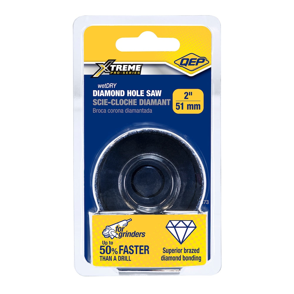 WETDRY Scie-cloche diamantée de 2 po pour meuleuses