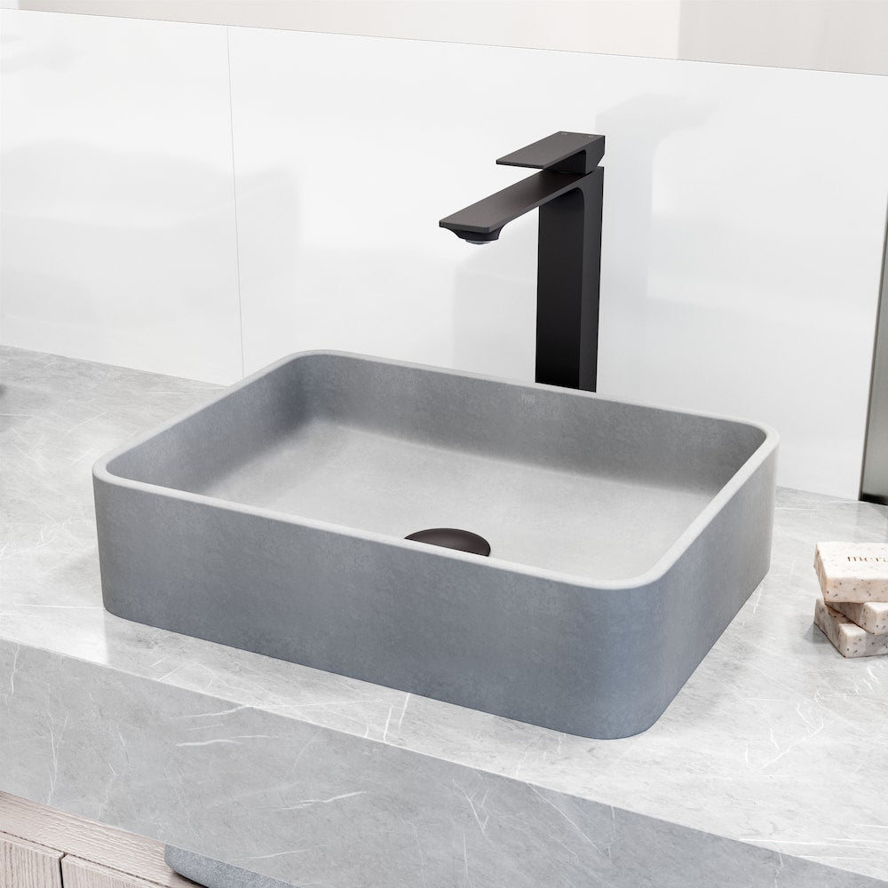 Dunn Single Hole Single-Handle Vessel Bathroom Faucet in Matte Black