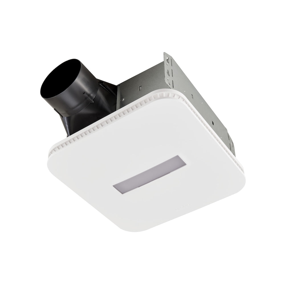 Ventilateur de salle de bain 80 CFM 0,7 Sones avec lumière LED CCT sélectionnable (pour salles de bain jusqu'à 75 pi2)