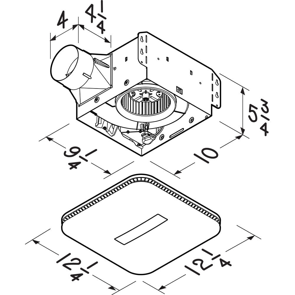110 CFM 1.0 Sone Bathroom Fan with LED Lighted CleanCover Grille (for bathrooms up to 105 sq. ft.)