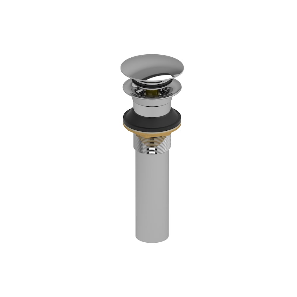 6 1/4" Lavatory Push Drain Without Overflow (Wide) Chrome