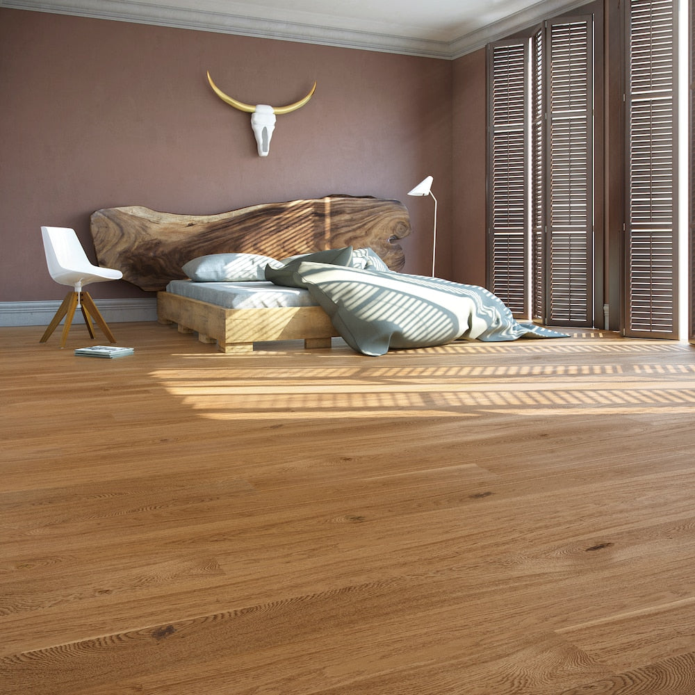 Wide Plank Square Edge 1/2-inch x 5.83-inch Amber Engineered French Oak Hardwood  31.54 sq. ft./Case