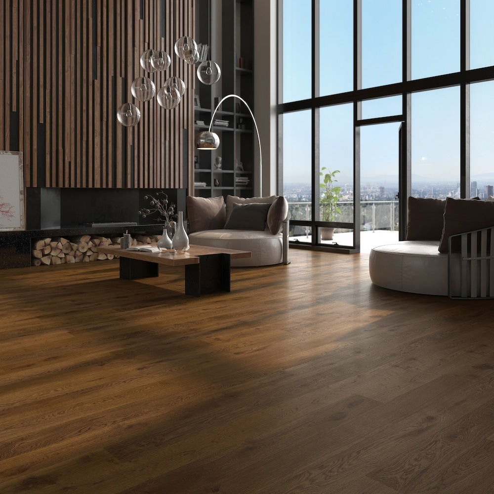 Wide Plank Square Edge 1/2-inch x 5.83-inch Nougat Engineered French Oak Hardwood 31.54 sq. ft./Case