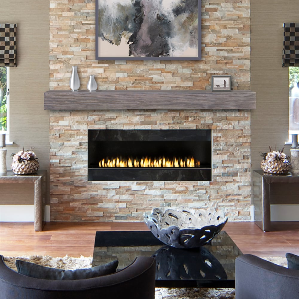 Étagère incombustible aspect bois naturel Zachary 48" avec finition Little River