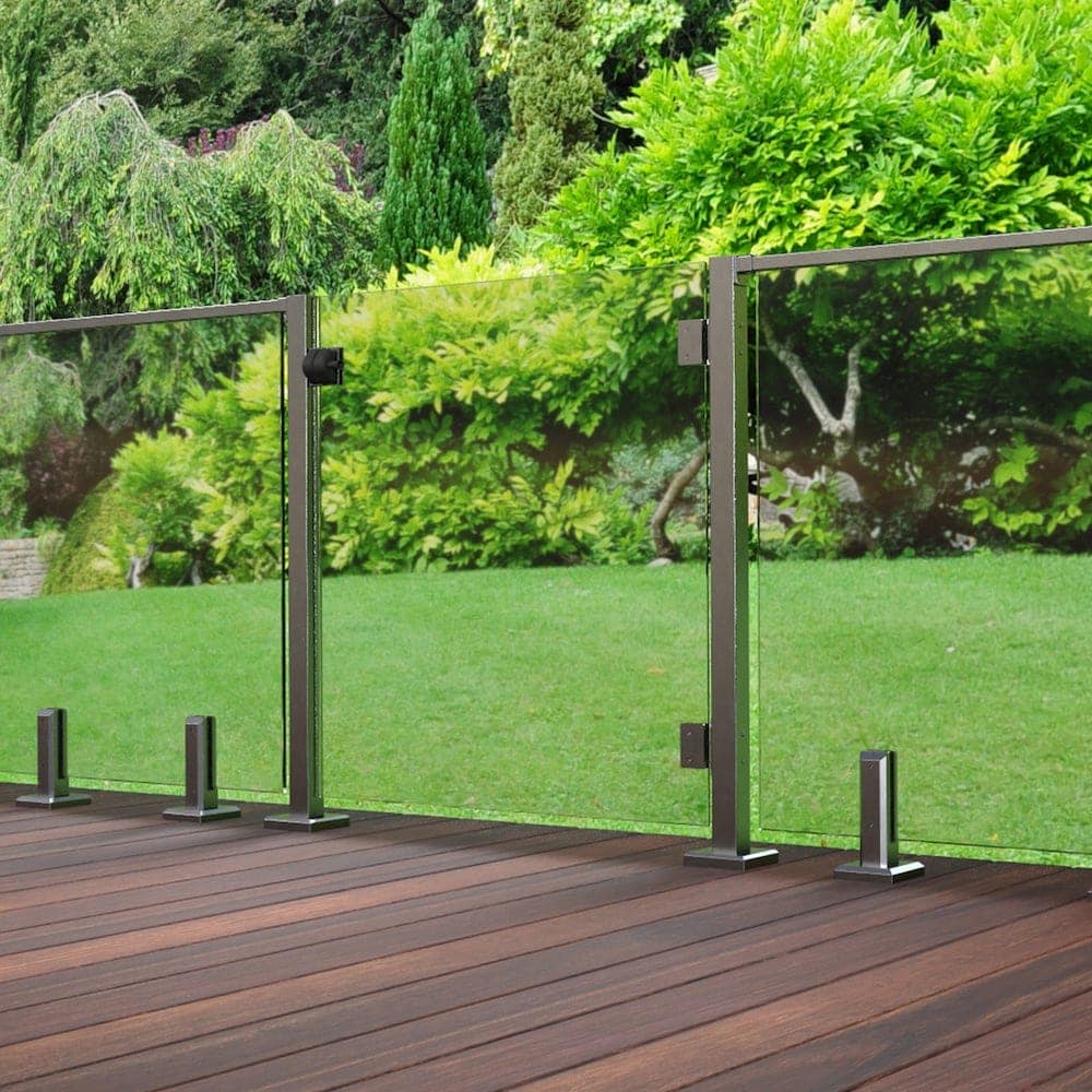 42-inch W Deck Railing Tempered Clear Glass Gate Panel