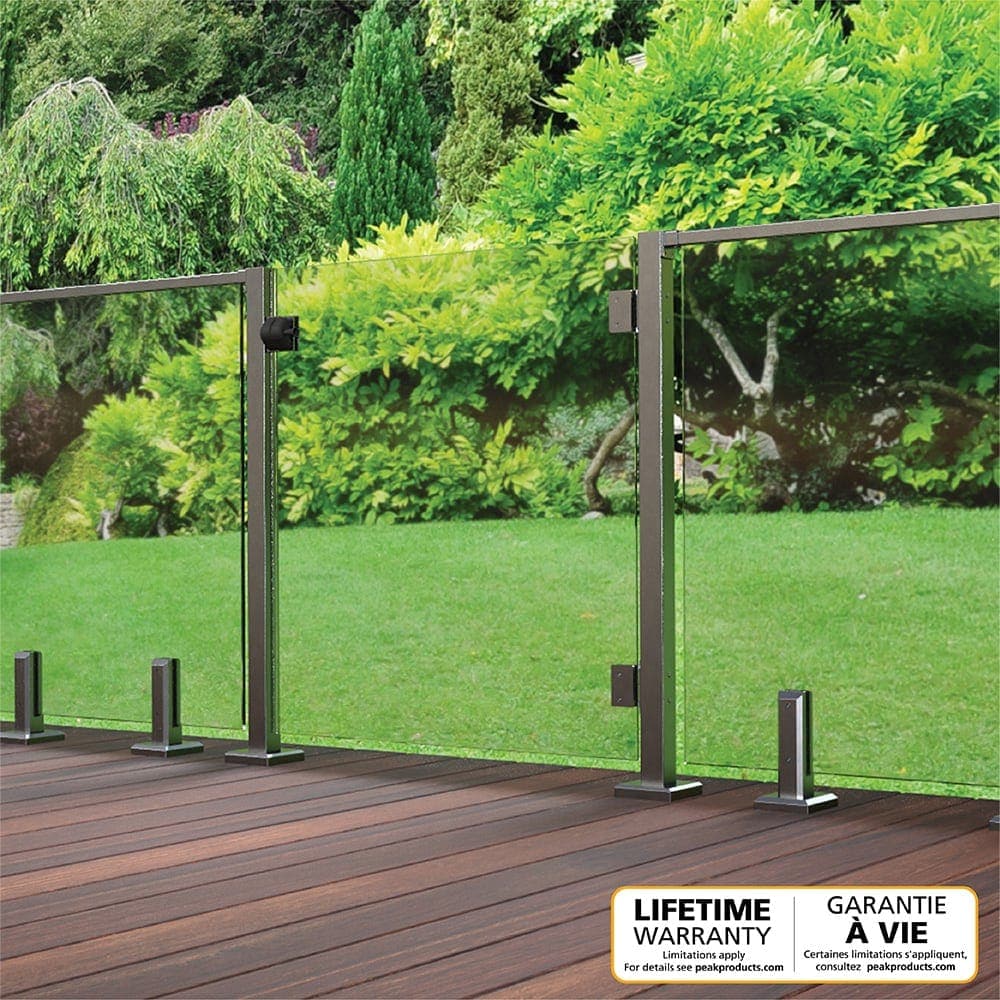 42-inch W Deck Railing Tempered Clear Glass Gate Panel