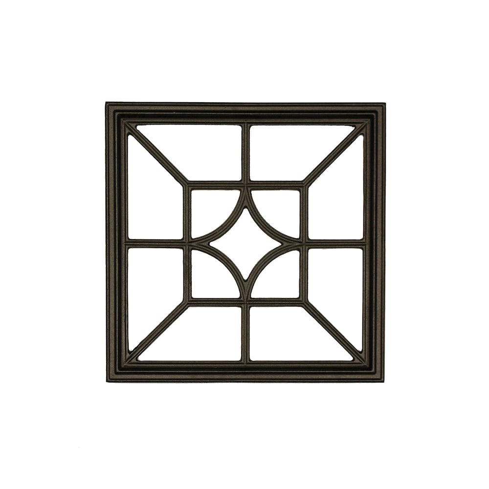 15 in. x 15 in. Square/Diamond Black Cast Aluminum Insert for Wooden Gate